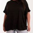 Load image into Gallery viewer, Curve Floral Crochet Back Top - Black
