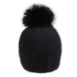 Load image into Gallery viewer, Decorative Perlies Accent Pom Pom Hat - Black
