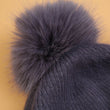 Load image into Gallery viewer, Decorative Perlies Accent Pom Pom Hat - Grey
