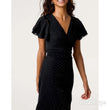 Load image into Gallery viewer, Diamante Wrap Dress - Black

