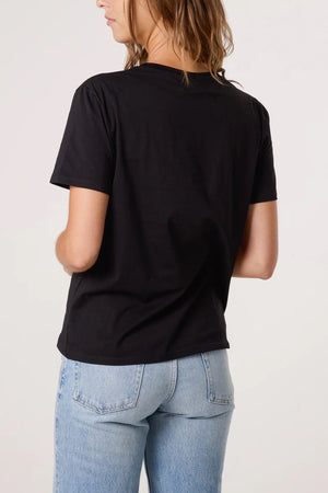 Embellished Shopping Bear T-Shirt - Black