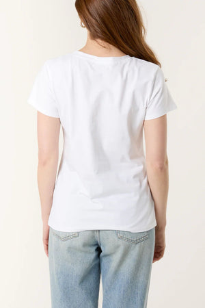 Sequin Cruise T-Shirt - White