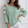 Load image into Gallery viewer, Emma Floral Applique Cold Shoulder - Green
