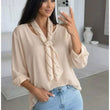 Load image into Gallery viewer, Ezra High Low Crew Neck Scarf Top - Stone
