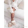Load image into Gallery viewer, Faux Fur Lined Slip On Slipper - Cream
