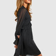 Load image into Gallery viewer, Flowy Chiffon Smock Dress - Black
