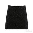 Load image into Gallery viewer, Glitter Embellished A-Line Skirt - Black
