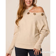 Load image into Gallery viewer, Gold Button Jumper - Stone
