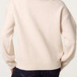 Load image into Gallery viewer, Gold Button Shoulder High Neck Jumper - Stone

