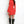 Load image into Gallery viewer, High Neck Shift Mini Dress With Open Cuffs - Red

