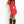 Load image into Gallery viewer, High Neck Shift Mini Dress With Open Cuffs - Red
