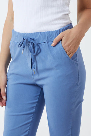 Magic Plain Smart Non-Crush Trouser - Denim