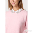 Load image into Gallery viewer, Peter Pan Embellished Collar Jumper - Pink
