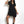 Load image into Gallery viewer, Plain V-Neck Smock Dress - Black
