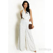 Load image into Gallery viewer, Polka Dot Side Buckle Wrap Jumpsuit - White
