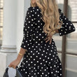 Load image into Gallery viewer, Poppy Frill Polka Dots Dress - Black
