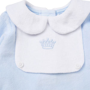 Baby Prince Bib Collar Sleepsuit - Blue