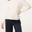 Load image into Gallery viewer, Rib High Neck Jumper - Cream
