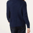 Load image into Gallery viewer, Rib High Neck Jumper - Navy
