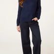 Load image into Gallery viewer, Rib High Neck Jumper - Navy
