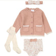 Load image into Gallery viewer, Baby Girls Knitted/Woven Mix 4 Piece Set - Pink
