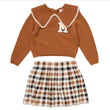 Load image into Gallery viewer, Girls True Knit Cardigan &amp; Skirt - Tan
