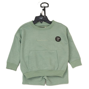 Baby Boys Sweatshirt & Shorts Set - Green