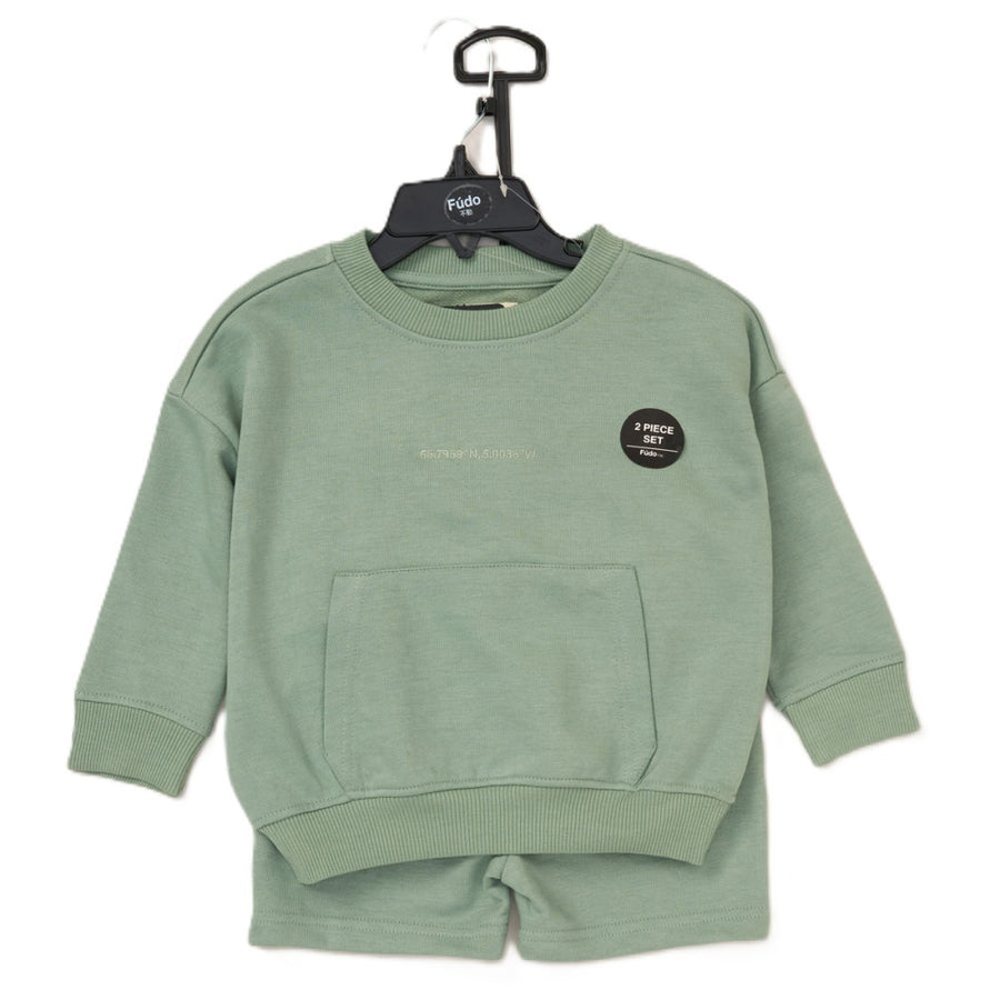 Baby Boys Sweatshirt & Shorts Set - Green