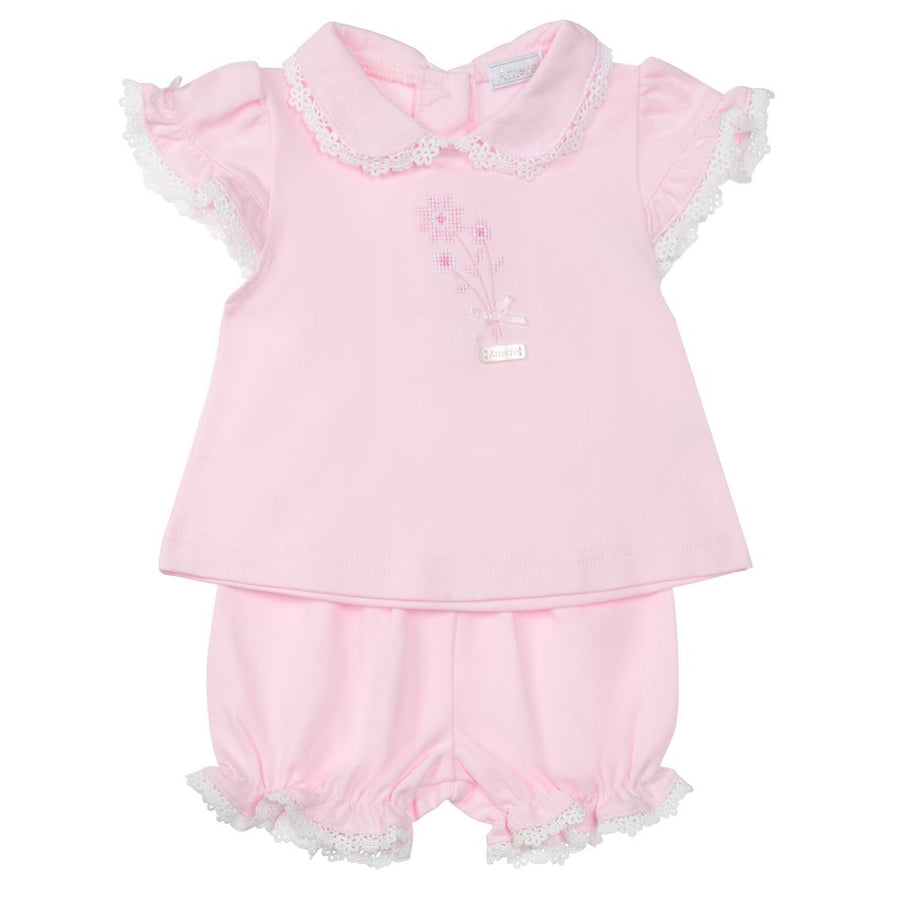 Baby Girls Top & Bloomer Outfit - Pink