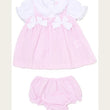 Load image into Gallery viewer, Baby Girls Stripe Dress, Pants &amp; Headband - Pink
