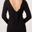 Load image into Gallery viewer, V-Neck &amp; Bow Back Knit Dress - Black
