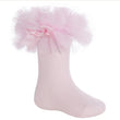 Load image into Gallery viewer, Baby Girls Tutu Frill Socks With Bow - Pink
