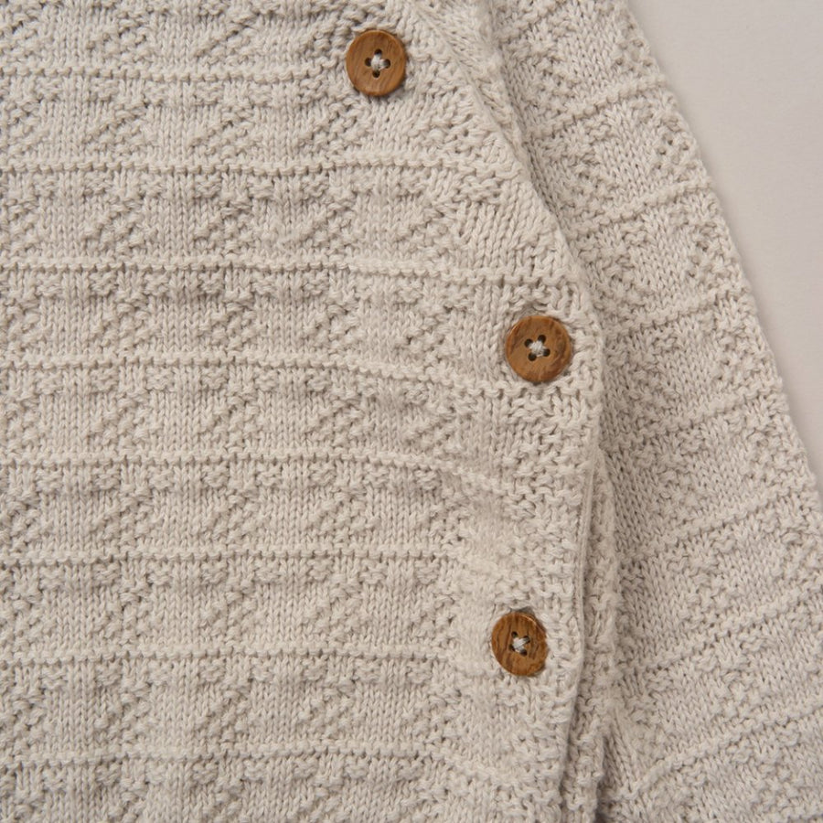 Baby Boys Knitted 2 Piece Outfit - Beige