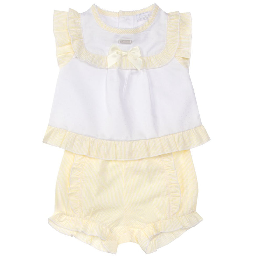 Baby Girls Top & Shorts Set - Lemon