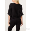 Load image into Gallery viewer, Ruffle Short Sleeve Knitted Top - Black
