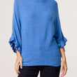 Load image into Gallery viewer, Ruffle Sleeve Knitted Top - Denim
