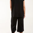 Load image into Gallery viewer, Ruffle Sleeve Top/Culotte Trouser Set - Black
