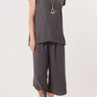 Load image into Gallery viewer, Ruffle Sleeve Top/Culotte Trouser Set - Mocha
