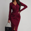 Load image into Gallery viewer, Serina Ruched Bodycon Midaxi Dress - Wine
