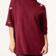 Load image into Gallery viewer, Short Sleeve Button Detail Jumper - Burgundy
