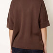 Load image into Gallery viewer, Short Sleeve Button Detail Jumper - Choc
