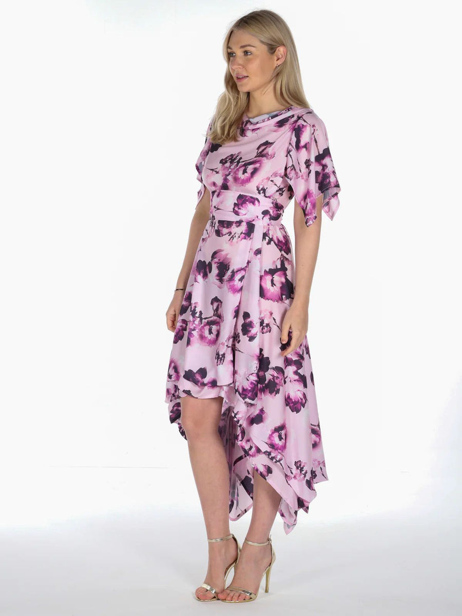 Blonde & Wise Wendy Dress With Waterfall Sleeves - Somerset Floral