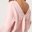 Load image into Gallery viewer, Textured Bow Back Knit Jumper - Pink
