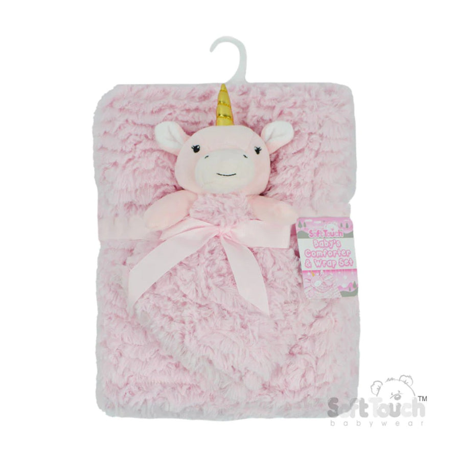 Unicorn Comforter & Wrap Set - Lavender Pink