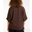 Load image into Gallery viewer, V-Neck Centre Front Tie Hem Blouse - Choc
