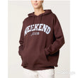 Load image into Gallery viewer, Weekend Club Oversized Hoodie - Choc/Blue
