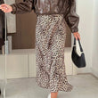 Load image into Gallery viewer, Zara Satin Leopard Print Midaxi Skirt - Brown

