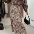 Load image into Gallery viewer, Zara Satin Leopard Print Midaxi Skirt - Brown
