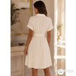 Load image into Gallery viewer, Zaria Cotton Gauze Style Belted Shirt Dress - Cream
