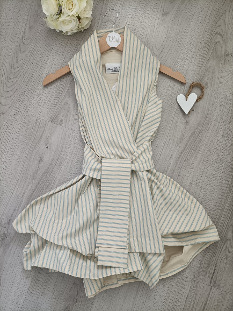 Mini Blonde & Wise Trench Dress - Blue Stripe